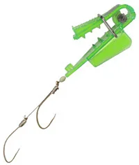 Pro-Troll Roto Chip – #5a Chartreuse, Hameçons Tandem sans ardillon, Avançon de 7 Pieds 40 lb