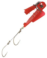 Pro-Troll Roto Chip – #5a Rouge, Hameçons sans ardillon Tandem, Avançon de 7 Pieds 40 lb