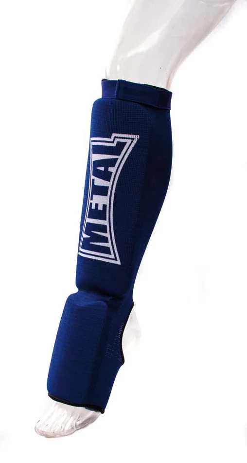 Protège tibias/pieds Metal Boxe – Bleu