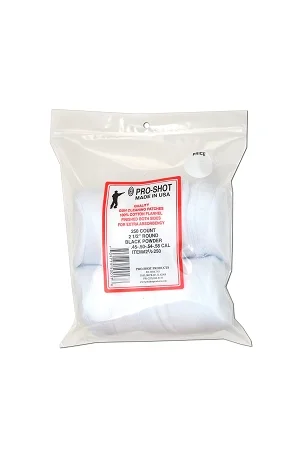 PS21/2-250 PROSHOT PATCHES Black Powder Cal 45 50 54 58 par 250
