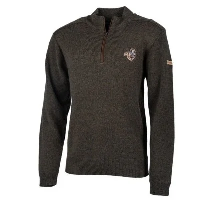 Pull col zippé sanglier TREELAND