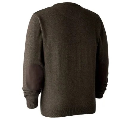 Pull en tricot col rond Sheffield marron DEERHUNTER – Image 2