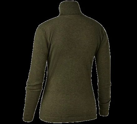 Pull en tricot col roulé Darlington femme kaki DEERHUNTER – Image 2