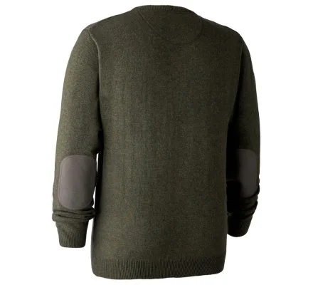 Pull en tricot col V Sheffield vert DEERHUNTER – Image 2