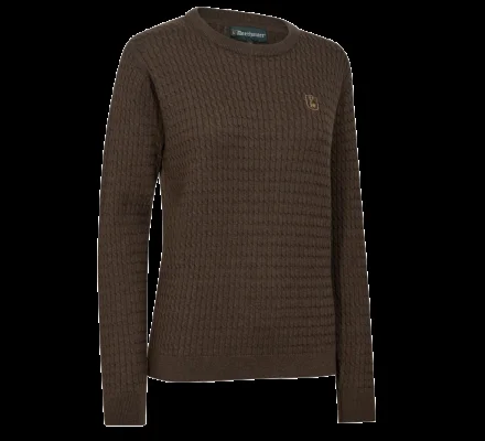 Pull femme Harrington marron DEERHUNTER