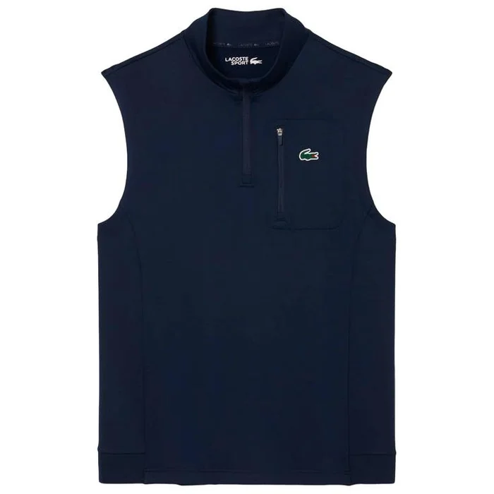 Pull Lacoste Midlayers 1/4 Zip Sleeveless Marine