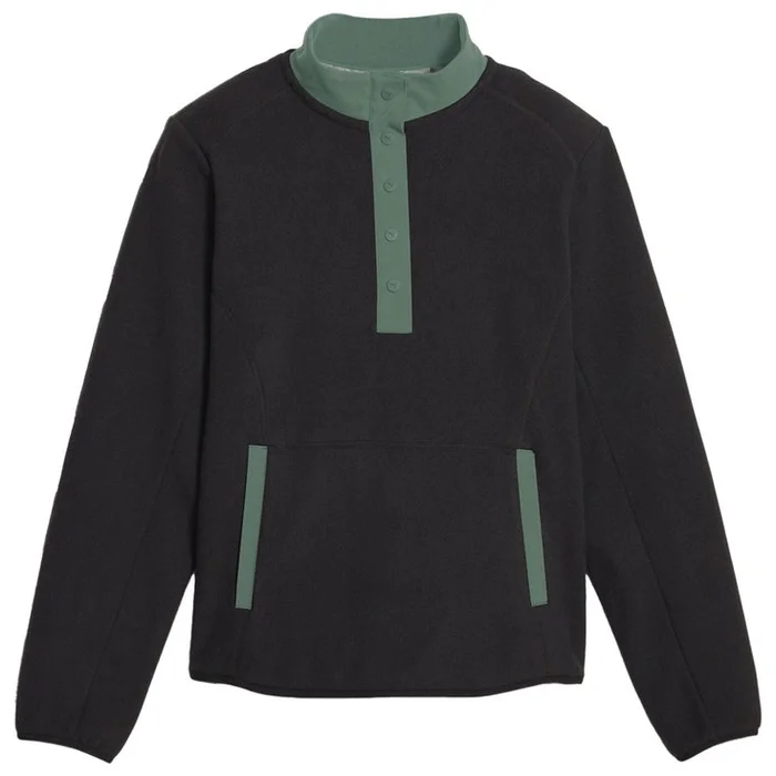 Pull Puma Golf W Fleece 1/4 Zip Black Eucalyptus