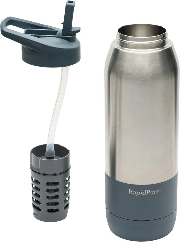RAP0124 – RAPIDPURE « Purifier and Insulated Bottle » Gourde Isotherme avec Cartouche Filtrante Virus et Bactéries