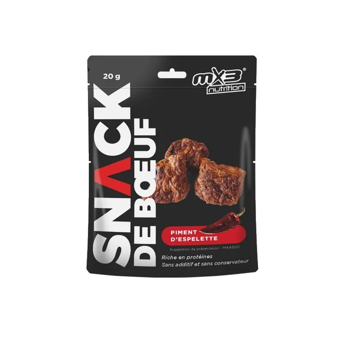 Ration lyophilisée MX3 Aventure Snack Boeuf Ail Piment d’Espelette