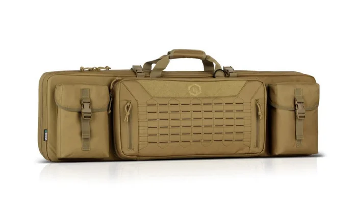 RB-5112DG-VER2-TN – Savior Equipment Urban Warfare 51&Prime; Double Rifle Case Tan