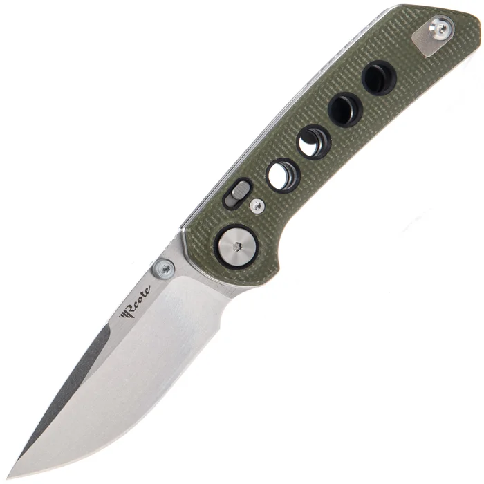 Reate Knives PL-XT Green Micarta Stonewash