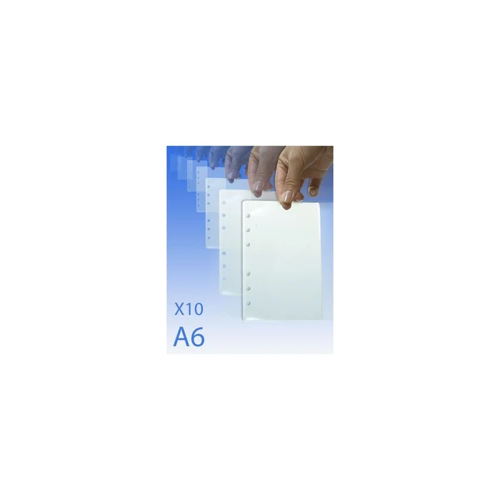 Recharge feuille plastic x10 classeur