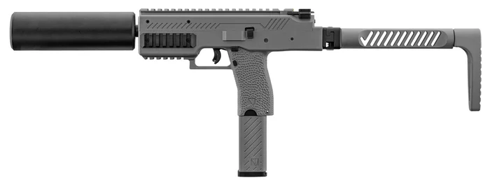 Réplique airsoft Vorsk SMG VMP-1X gris avec silencieux 0.95J