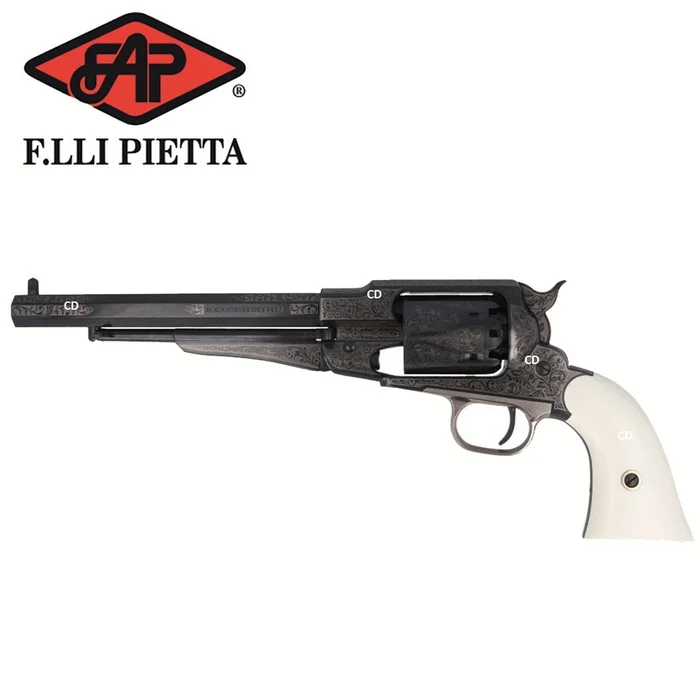 Révolver Pietta 1858 Remington Acier Laiton Bronzé Laser Calibre 44