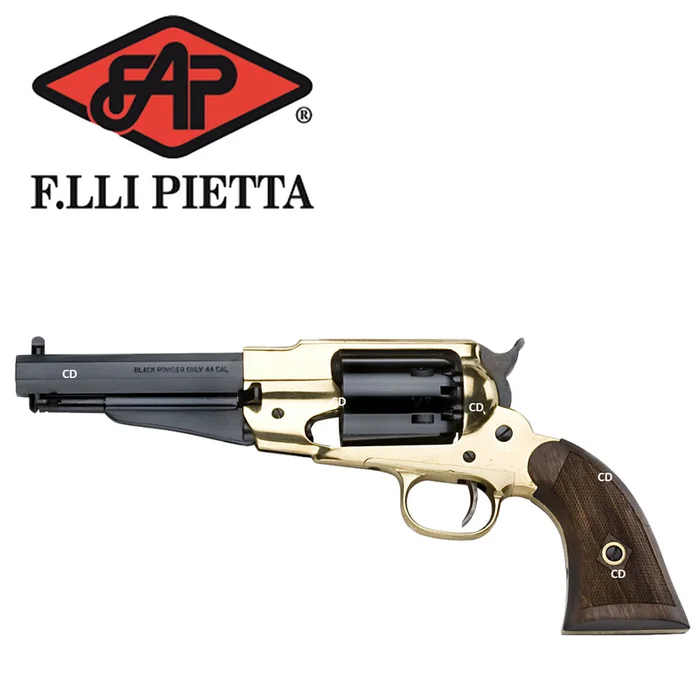 Révolver Pietta 1858 Remington Laiton Sheriff Quadrillé Calibre 44