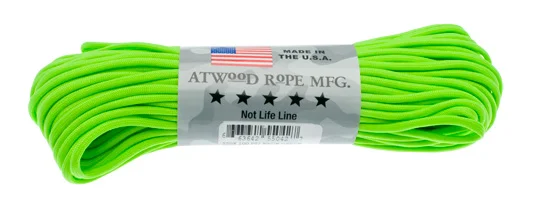 RG009H – PARACHUTE CORD Paracord Neon Green 30M
