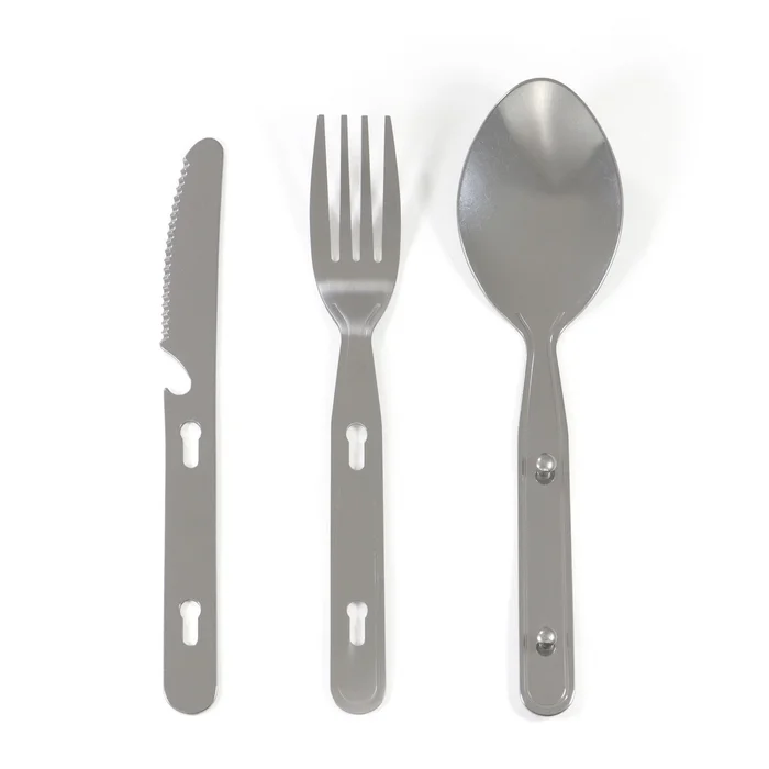 RL556700 – BASIC NATURE Set d’ustensiles ‘Biwak’ Inox