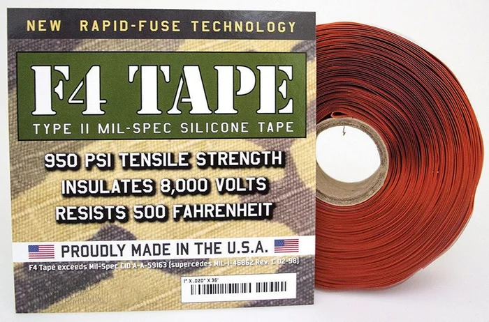 RTF4R – RESCUE TAPE Ruban de Réparation Auto-Adhésif Ultra Résistant F4 ROUGE