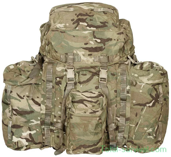 Sac à dos britannique « INF Short Convoluted back » avec poches latérales, MTP IRR