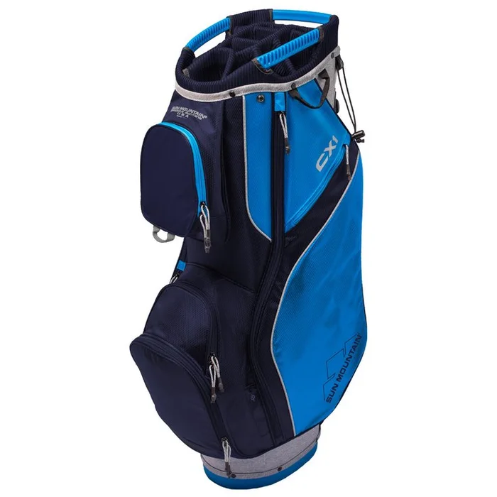 Sac chariot série Sun Mountain CX1 Charcoal Navy Cobalt