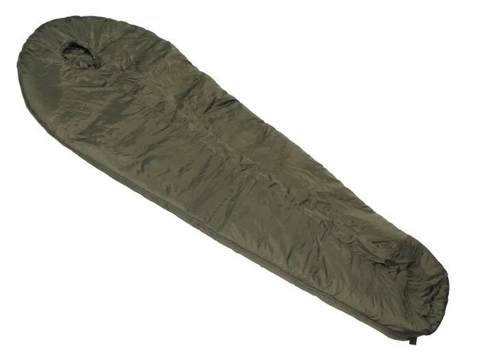 Sac de couchage Momie de l&rsquo;armée néerlandaise, garnissage 2 couches, 3 saisons, modulable, vert olive