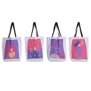 Sac de plage en toile polyester 43x15x40 cm (x4)