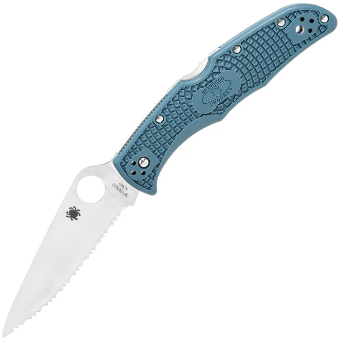 SC10FSK390 – Spyderco Endura 4 Bleu K390 Spyderedge