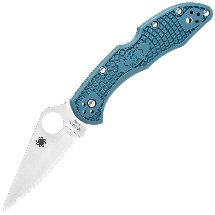 SC11FSK390 – Spyderco Delica 4 Bleu K390 Spyderedge
