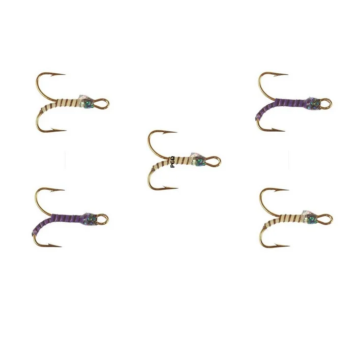 Sélection Vertigone Gambes Doubles GHD Par 5 – Hameçon 14 – 3B + 2C