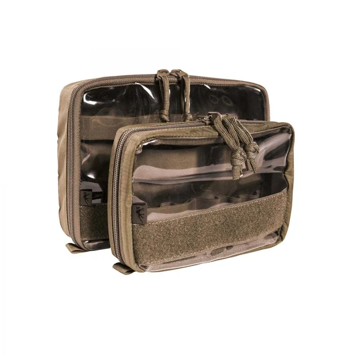 Set de 2 poches de rangement transparentes fixation Velcro Coyote