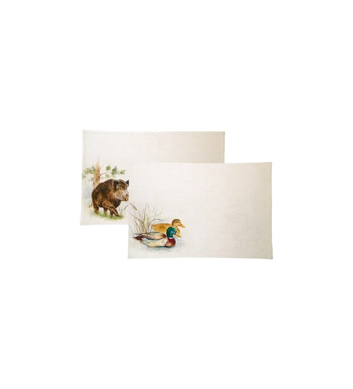 Set de table réversible sanglier – canard