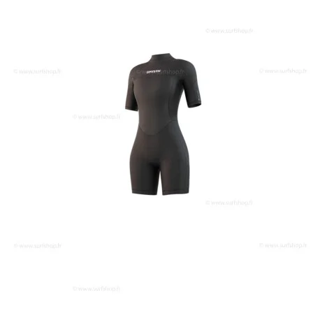 Shortys FemmeMystic Brand Shorty 3/2mm Bzip Flatlock Women Black 2023