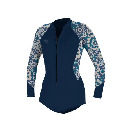 Shortys FemmeO&rsquo;Neill Wms Bahia 2/1 Front Zip L/S Short Spring Cris Flor 2024