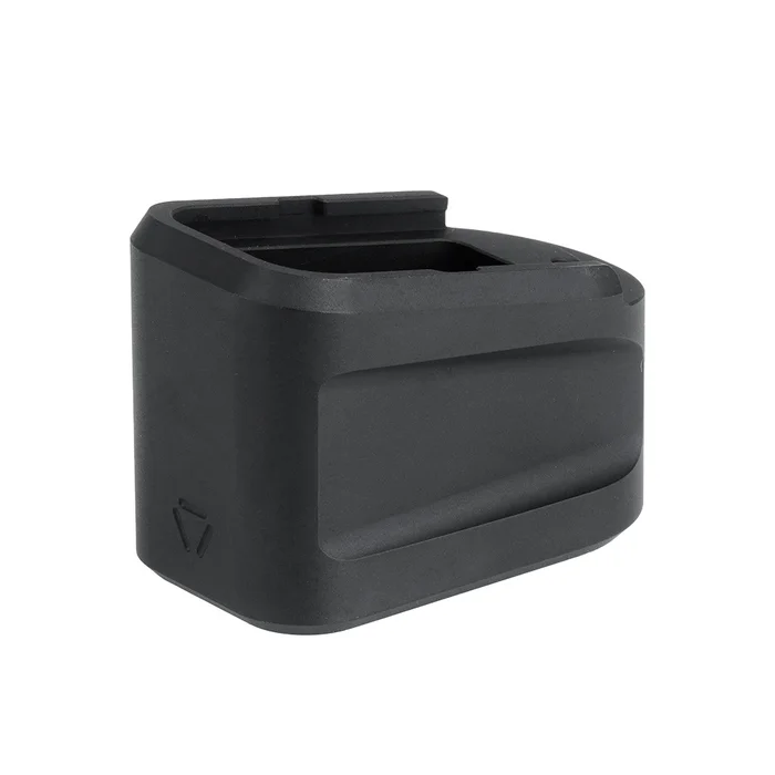 SI-EMP-AL-G19-BK – Aluminum Extended Magazine Plate for Glock 19 – 9 mm – Black