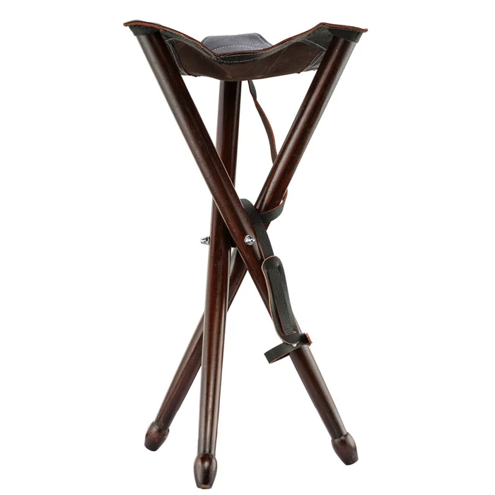 Siège Trépied Pliable en Bois Luxe – 65cm
