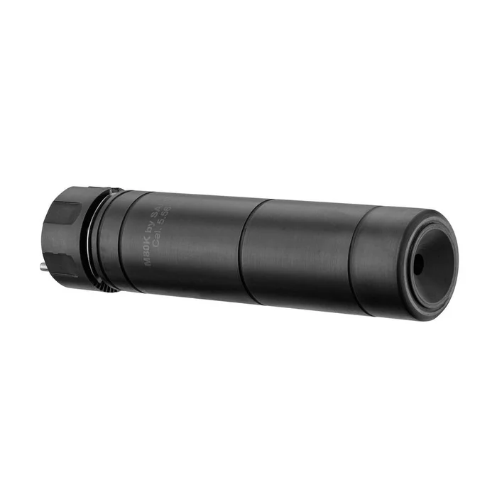 Silencieux SAI M80K 5.56mm avec Fixation QD – Montage Rapide sur Cache-Flamme A2 – Réduction Efficace du Bruit et de la Flamme