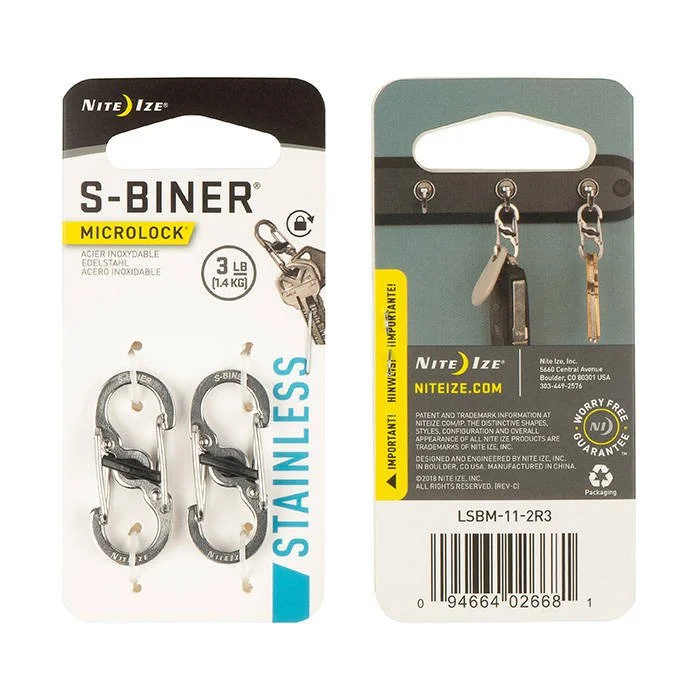 SPC11472 – Nite Ize S-Biner Microlock acier par 2
