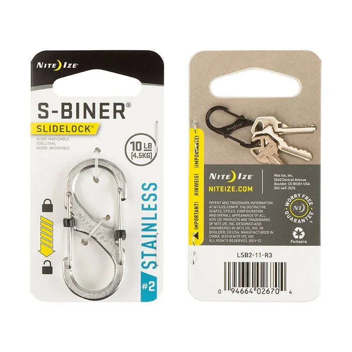 SPC11473 – Nite Ize S-Biner Slidelock N° 2 acier