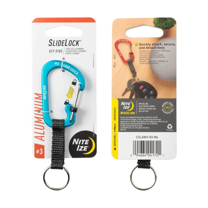 SPC19124 – Nite Ize Porte clefs Slidelock aluminium N°3 bleu