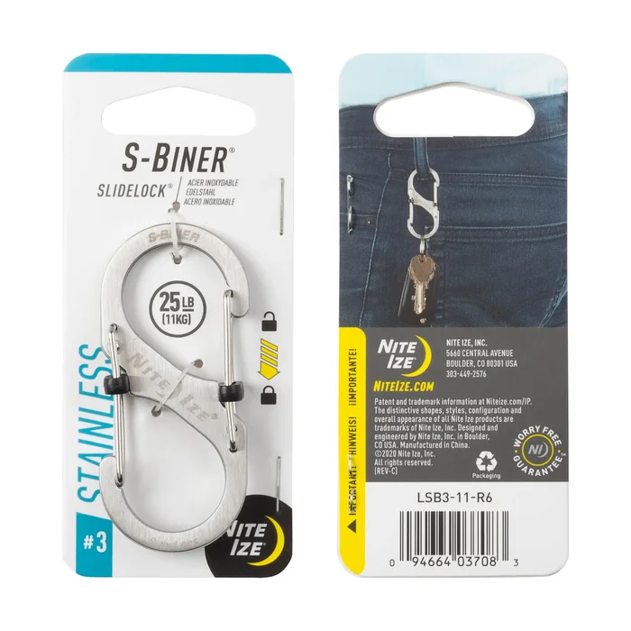 SPC19148 – Nite Ize S-Biner Slidelock N° 3 acier