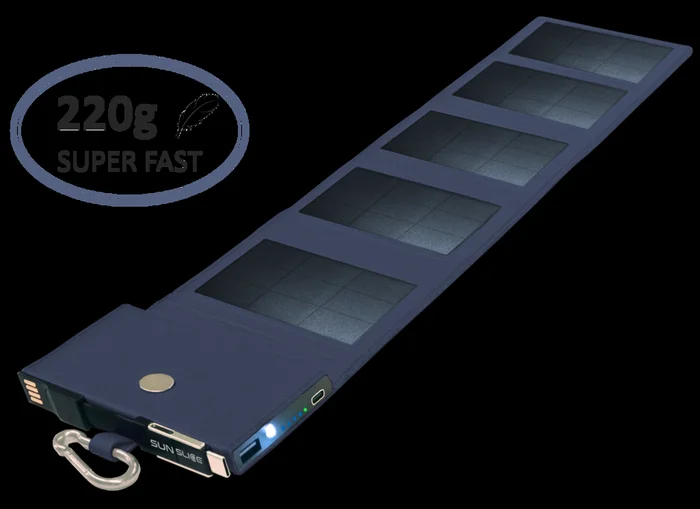 SSPHOTONBL – SUNSLICE Batterie solaire pliante bleue