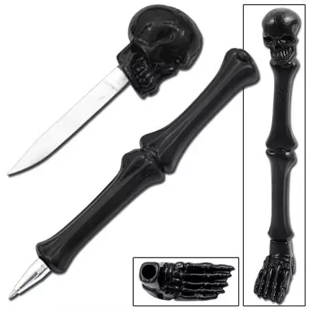 Stylo ouvre lettre lame Squelette – Crayon