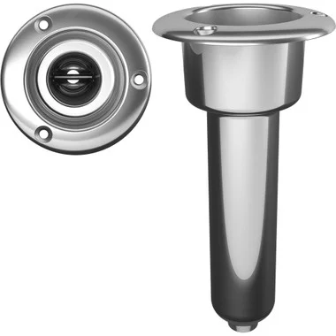 Support de canne à pêche et porte-gobelet en acier inoxydable série Mate 0 – Drain – Dessus rond