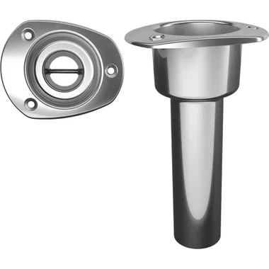 Support de canne à pêche et porte-gobelet en acier inoxydable série Mate 0 – Ouvert – Dessus ovale