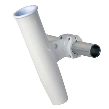 Support de canne à pêche horizontal en aluminium C. E. Smith, 1-5/16″ OD blanc – Revêtement en poudre avec manchon