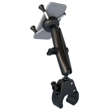 Support RAM Mount Tough-Claw universel avec bras à double douille long et support pour téléphone portable/iPhone