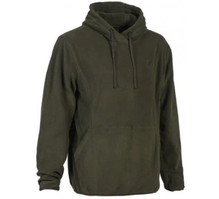 Sweat à capuche polaire kaki PERCUSSION