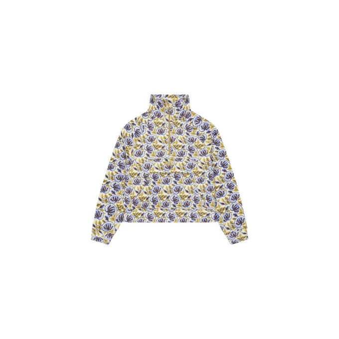Sweat femme Picture QUENDA 1/2 ZIP P – Alpine Thistle Print