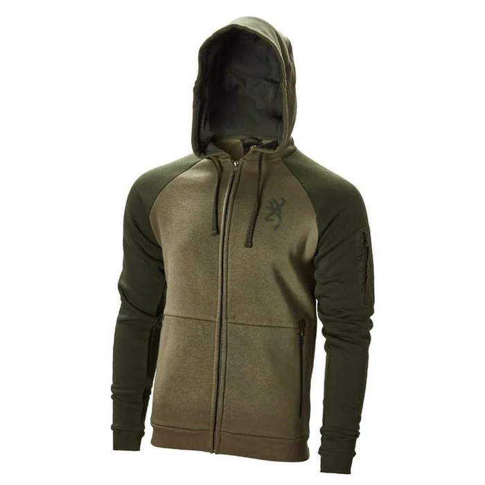 Sweatshirt Two Tones Browning Vert – Confort Thermique – Design Bicolore – Idéal pour Chasse et Outdoor