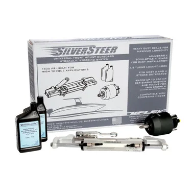 Système de direction hydraulique hors-bord à montage avant universel Uflex SilverSteer avec vérin UC128-SVS-1